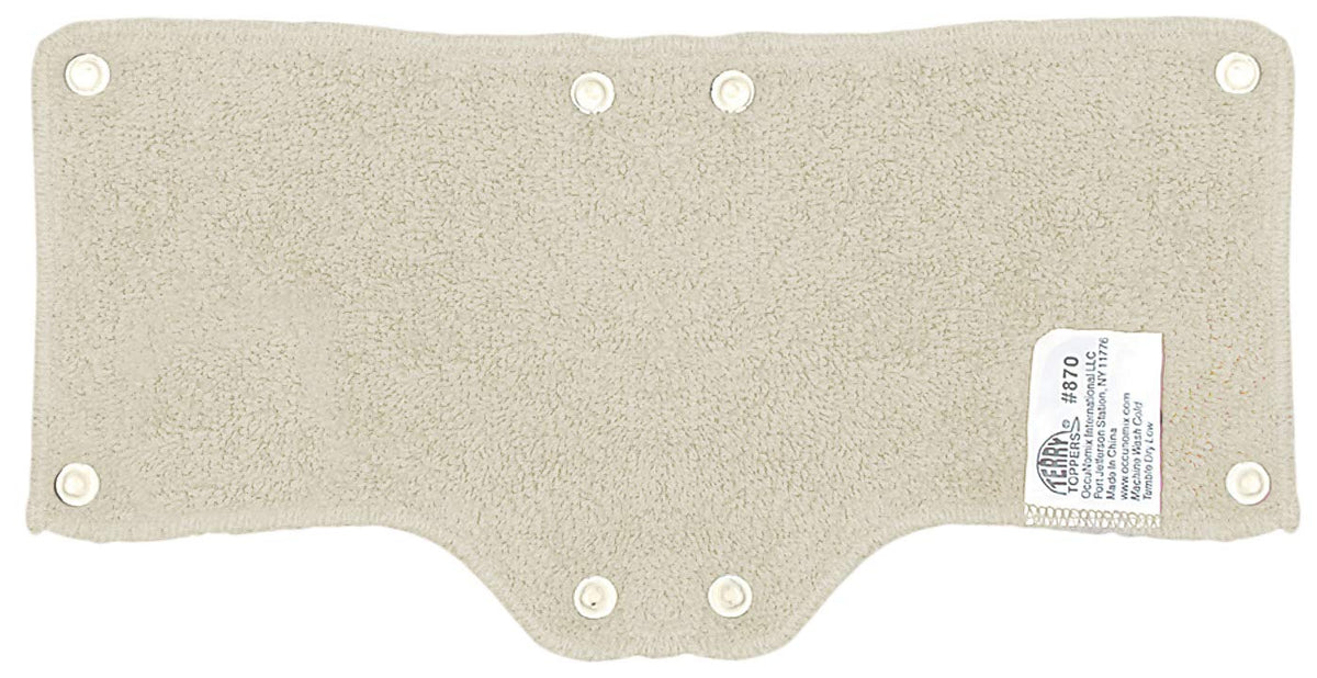 OccuNomix Beige / Pack of 100 / Terry Toppers Snap On Hard Hat Sweatband Hard Hat Accessories