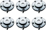 Thunder Group Excellante 5 Caster Trash Can Dollies, 18-Inch by 6-Inch, Black Plastic, Set of 6 Dollies