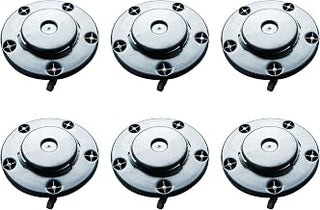Thunder Group Excellante 5 Caster Trash Can Dollies, 18-Inch by 6-Inch, Black Plastic, Set of 6 Dollies