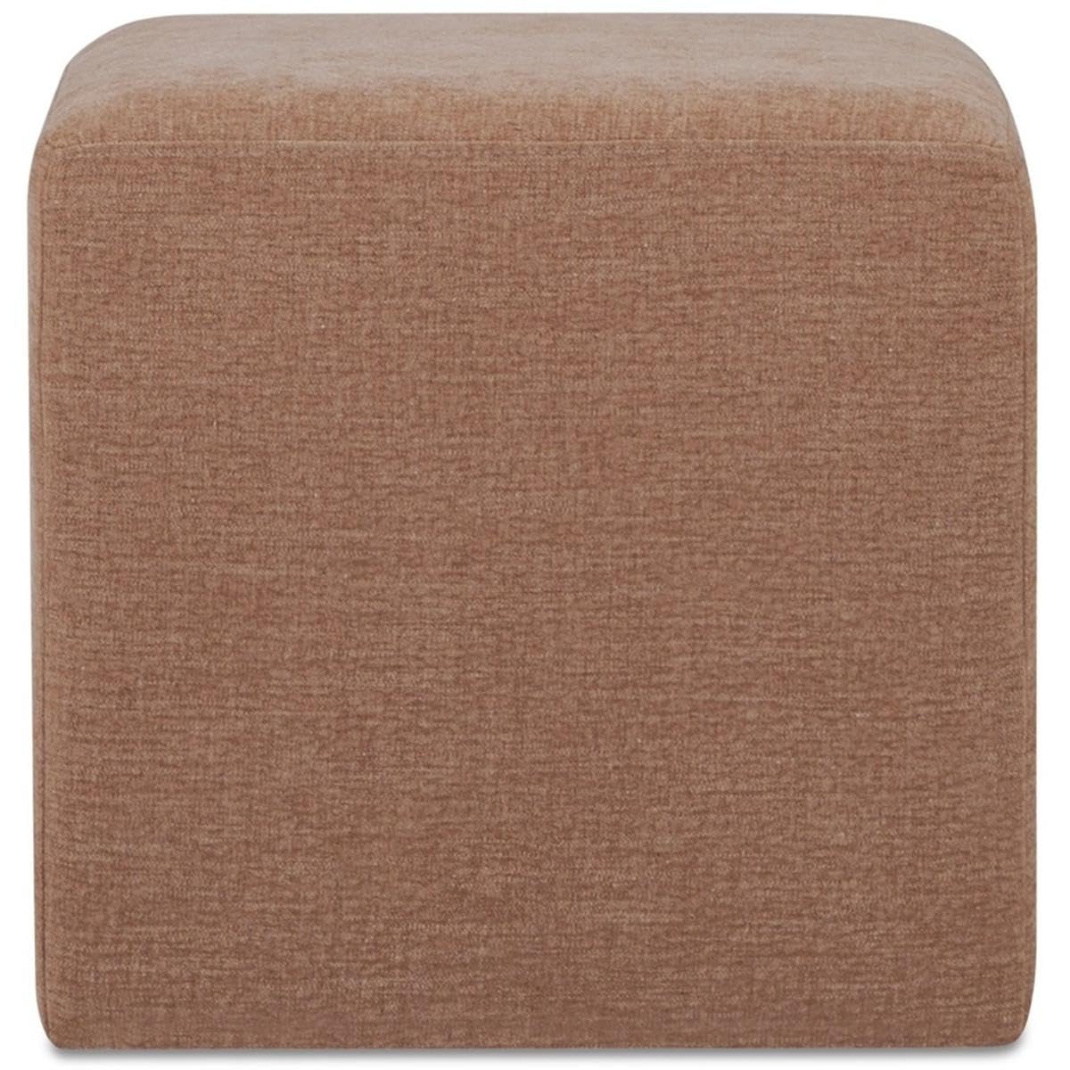 Linen Blend Aida Stool by MOES by StyleMe GHD – 18"D x 18"W x 18"H, Sienna