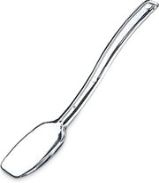 Carlisle FoodService Products Plastic Solid Spoon, 9 Inches, Clear (Pack of 6)