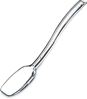 Carlisle FoodService Products Plastic Solid Spoon, 9 Inches, Clear (Pack of 6)