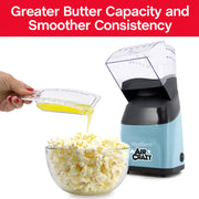 Air Crazy Popcorn Machine for Healthy Snacking with No Oil by West Bend – 4-Quart, 4 liters, Metal, Blue, Model PC8448BL13