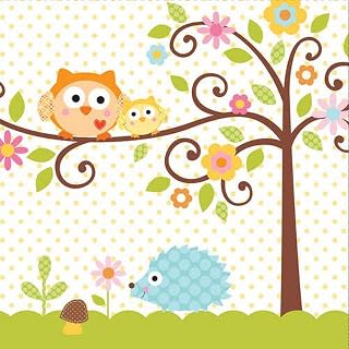 Creative Converting 16-Count Paper Lunch Napkins, Happi Tree Sweet Baby -