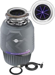 InSinkErator Evolution .75HP LED Garbage Disposal & Antimicrobial Flange | 3/4 HP, Advanced Series, Continuous Feed Food Waste Disposer, Odor-Fighting LED Flange​, 9-Year Limited Warranty, Septic Safe