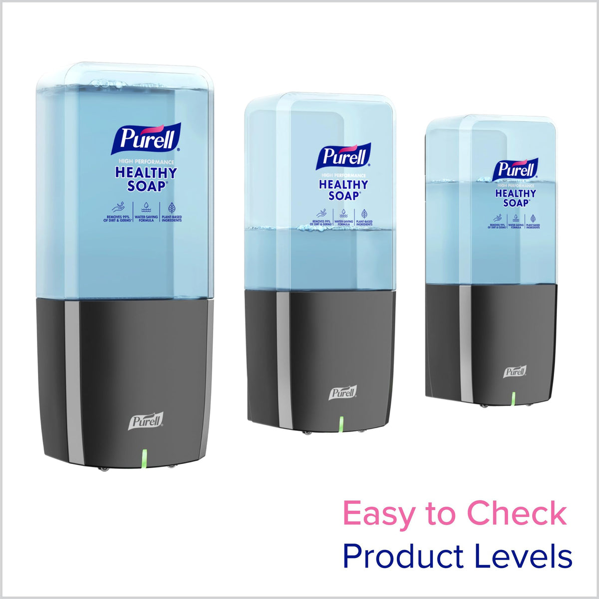 ES10 Automatic Hand Soap Dispenser by Purell – Large, Durable ABS Plastic (recycling code number 7)., Graphite, Model 8334-E1