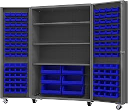 Durham Mobile Cabinet, 126 Bins, 3 Shelves