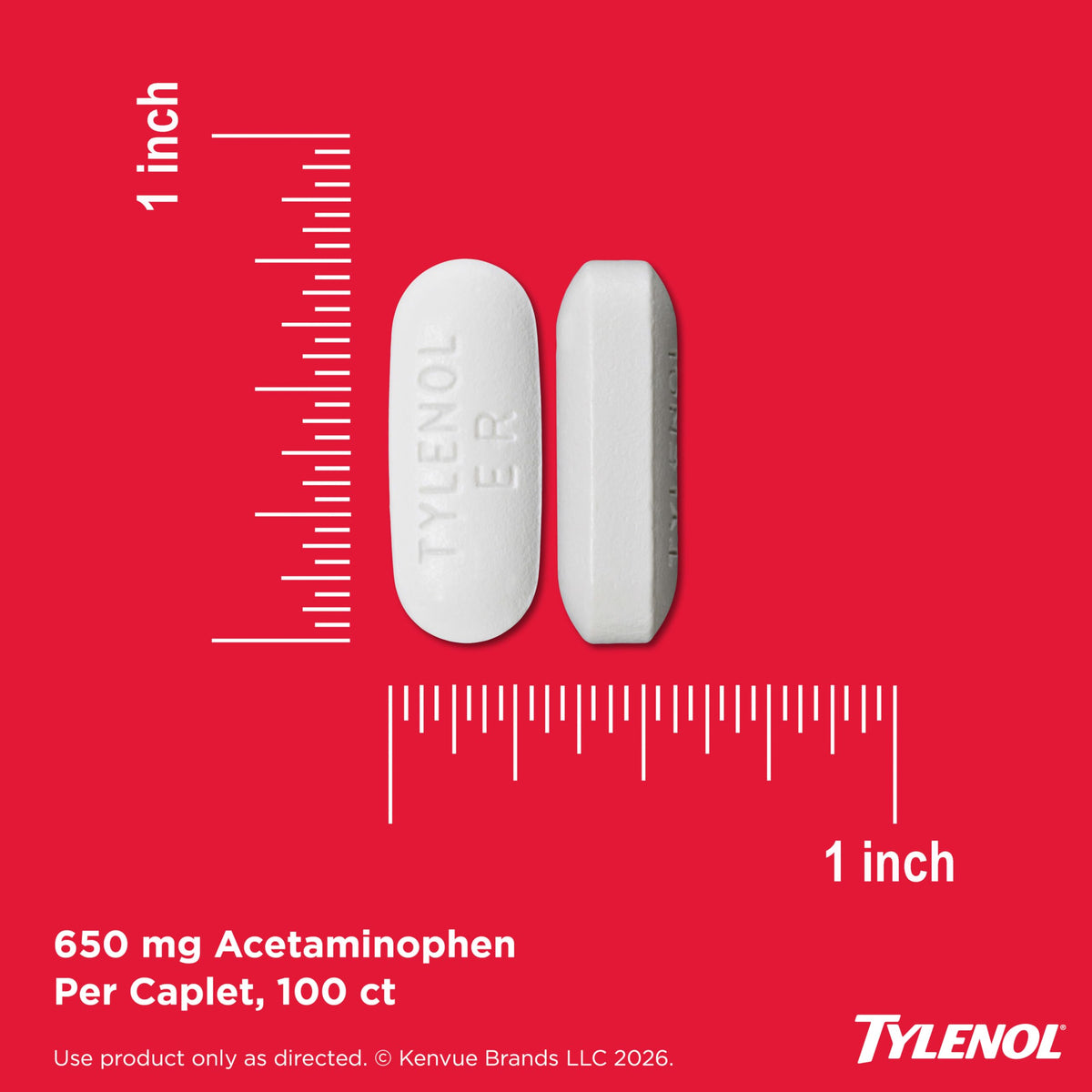 Tylenol 100 Count / Multi / Muscle Aches Tablets-100 ct Acetaminophen