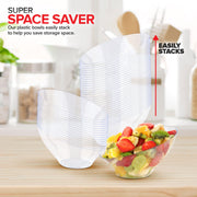 6oz Clear Plastic Serving Bowls (8 Pack) Small Disposable Candy Dishes by Stock Your Home – 6 oz, 6.0 ounces, Plastic, Clear, Pack of 8