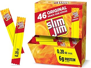 Slim Jim Smoked Jerky Snack Sticks, Original Flavor, 0.28 oz., 46-ct