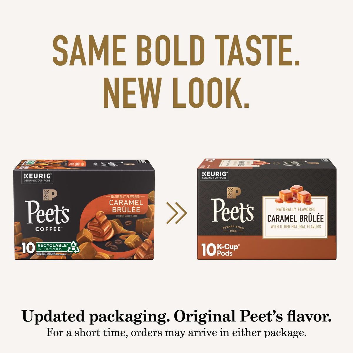 Peet's Coffee Caramel Brûlée / 10 Count (Pack of 1) / 1 Single-Serve Capsules & Pods