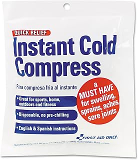 First Aid Only FAOZ6005 Instant Cold Pack, 4"x5", White