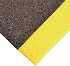 Notrax 825 Cushion Stat™ w/Dyna-Shield® Dissipative/Anti-Static Mat | 2' X 3' Black/Yellow
