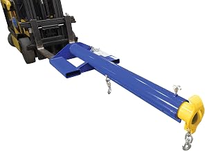 Vestil LM-EBT-6-24 Steel Economy Telescoping Lift Boom 24 in. Fork Pocket Center 6,000 Lb. Capacity Blue and Yellow