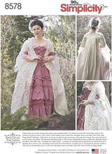 Simplicity 8578 Women's 18th Century Gown Historical Costume Sewing Pattern, Sizes 14-22