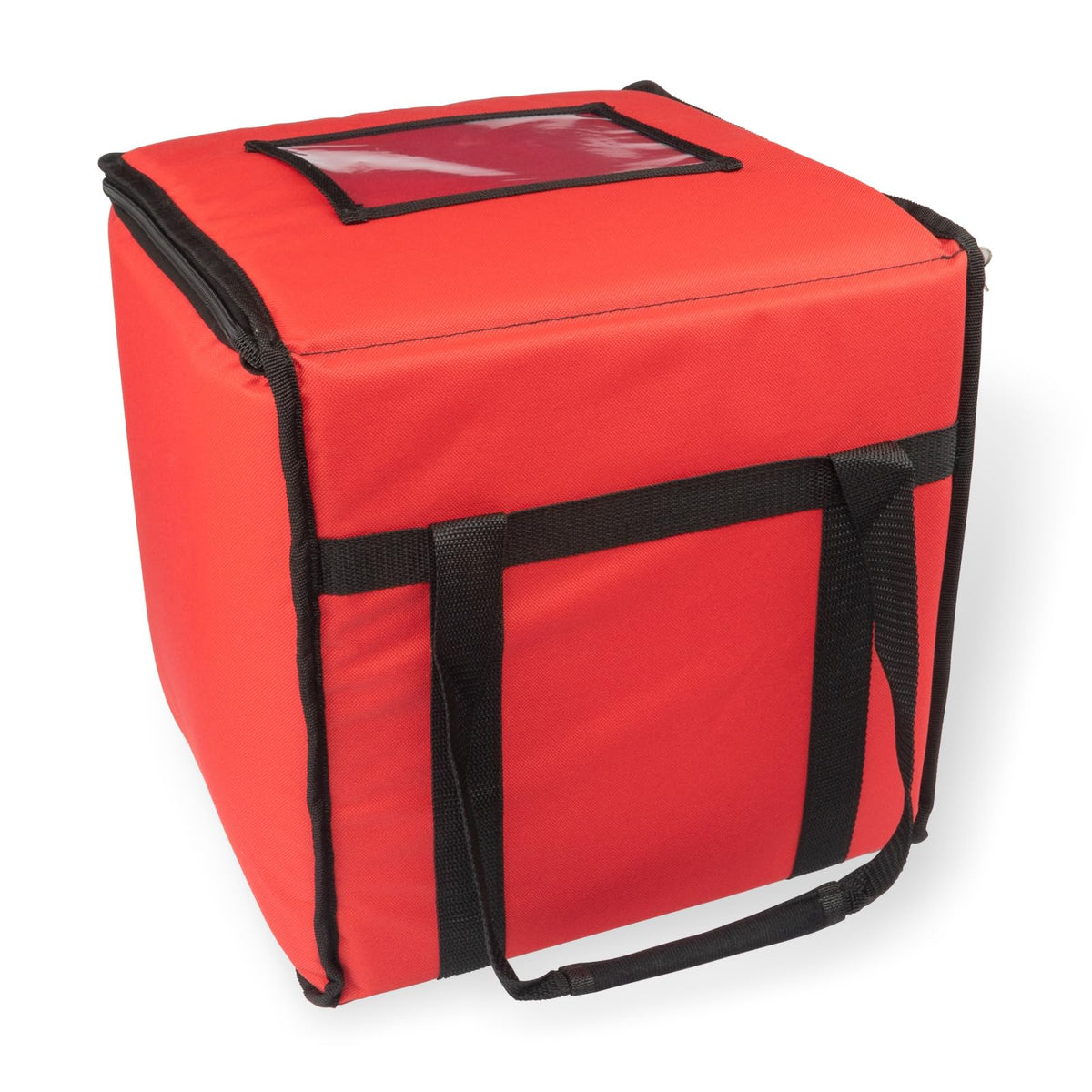 San Jamar 12"H x 12" W x 12" D / Red / Modern Pizza Delivery Bags