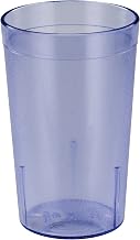 Winco Pebbled Tumblers, 8-Ounce, Blue | Dishwasher safe, BPA-free, Shatterproof, Secure grip, Jam-free stacking, Great for Water, Juice, Soft Drinks and Cocktails