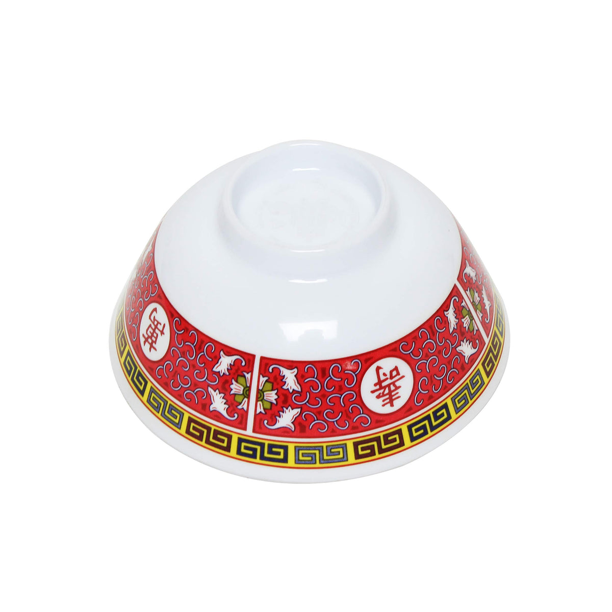 Longevity melamine dinnerware collection 9 oz by Thunder Group – Melamine, White Red Yellow, Model 3006TR