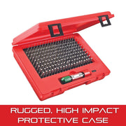 Precision Steel Pin Gage Set by Starrett – 13"L x 10"W x 3.4"H, Alloy Steel, Model S4003-250