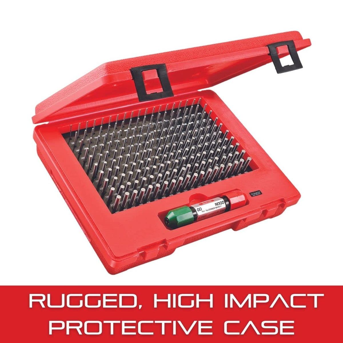 Precision Steel Pin Gage Set by Starrett – 13"L x 10"W x 3.4"H, Alloy Steel, Model S4003-250