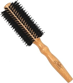 Fuller Brush Natural Beechwood Hairbrush - Ergonomic Contoured Handle - Genuine Boar Bristles - Spiral Tufting Pattern for Curls & Bobs - Style & Wave with Natural Shine (Styling All Round)
