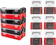 TEKTON 3/8 Inch Drive Long Bit Socket Set with Mini Stacking Tool Boxes (56-Piece) | SHB91706
