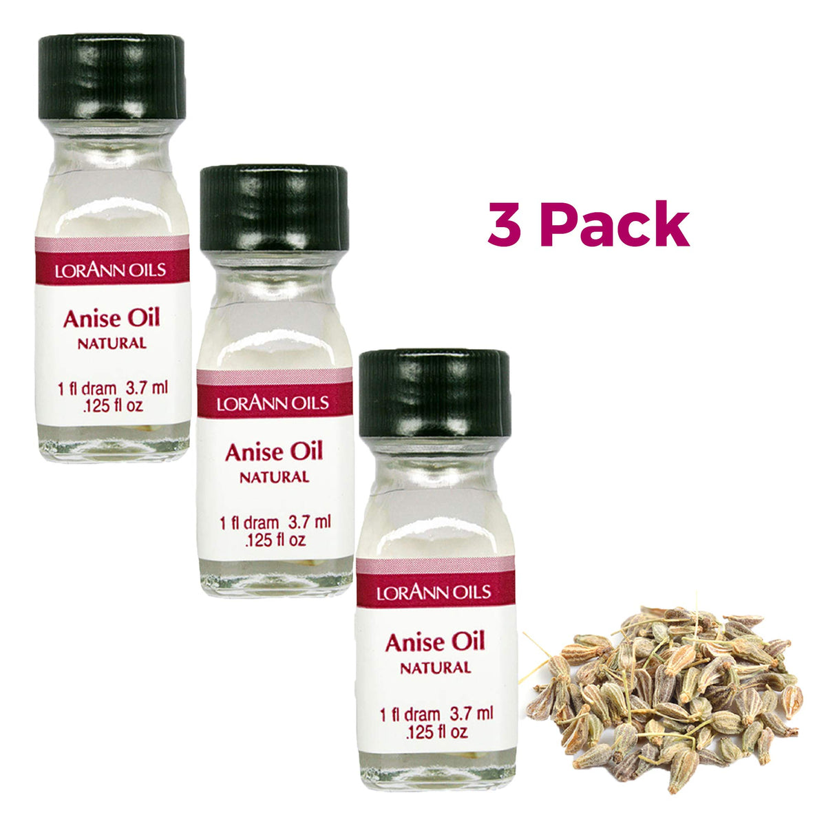 LorAnn Anise Oil SS by LorAnn Oils – 0.125 Fl Oz (Pack of 3), Clear to Pale Yellow