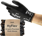Ansell 48-101-10 Sensilite Gloves, Size 10, Black, Pack of 12