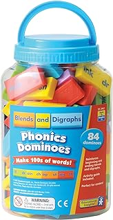 Educational Insights Phonics Dominoes: Blends & Digraphs - First Grade Phonics Games for Kids Ages 6-8, Learn to Read Phonemic Awareness Manipulatives, 1st Grade Learning Toys, Word-Building Tiles