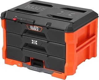 KLEIN TOOLS 54823MB MODbox 3-Drawer Tool Box Organizer, Heavy-Duty Tool Storage, Stackable Module, 50-Pound Capacity