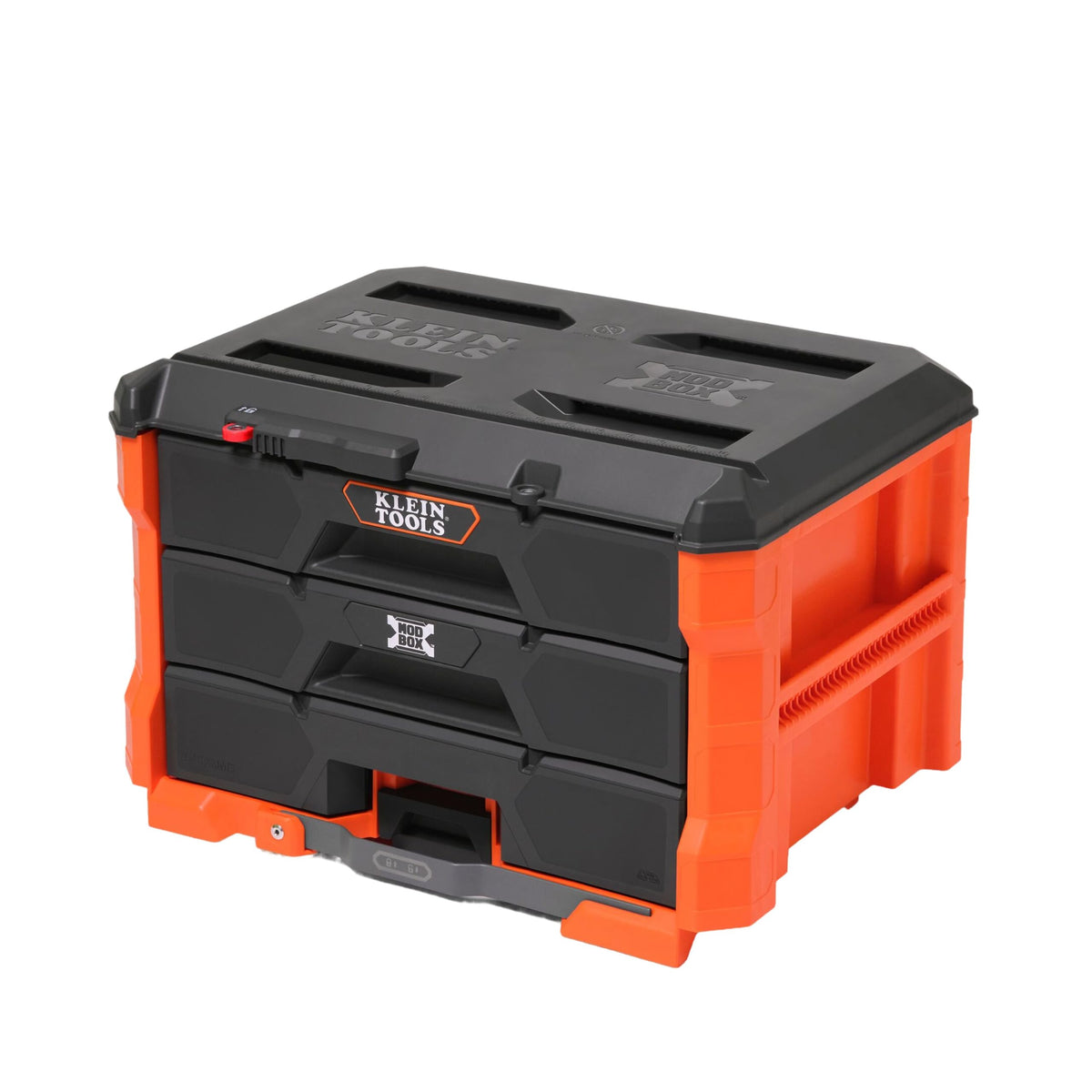 MODbox 3-Drawer Tool Box Organizer by KLEIN TOOLS – 50.0 pounds, Polymer,Alloy Steel, Orange, Model 54823MB