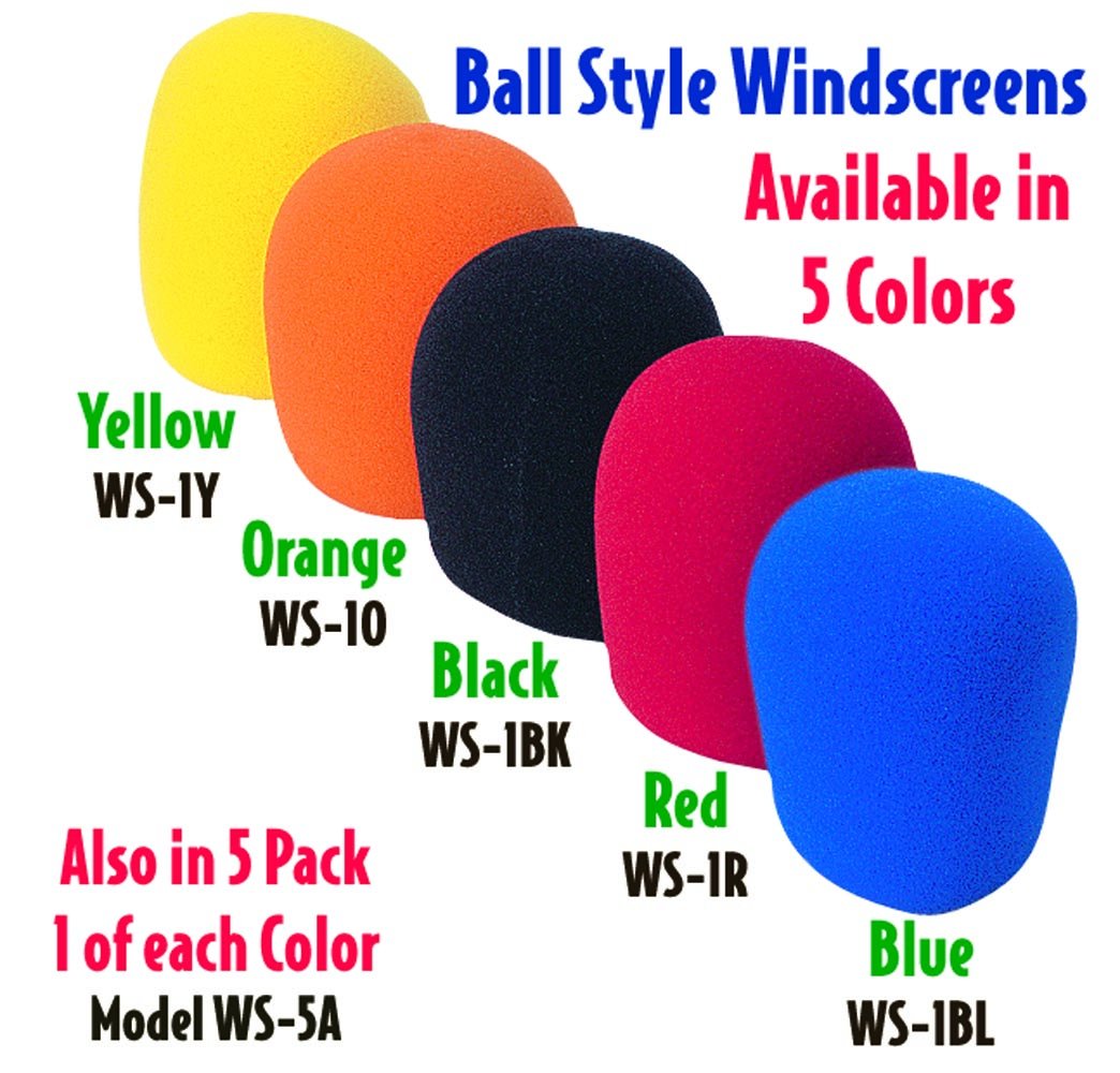 Microphone Windscreen by Performance Plus – Yellow, Model WS-1Y