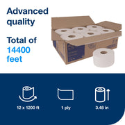 Tork Mini Jumbo Toilet Paper Roll White T2 – 12 x 1200', 12013903