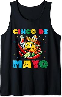Funny Cinco De Mayo Mexican Fiesta Taco 5 De Mayo Tank Top