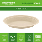 Responsible Products 28 oz (50 Count) / Brown / 28.0 fluid_ounces Bowl Sets