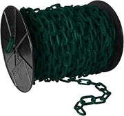 Mr. Chain Plastic Barrier Chain Reel, Evergreen, 125 ft Length (50154)