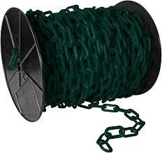 Mr. Chain Plastic Barrier Chain Reel, Evergreen, 125 ft Length (50154)