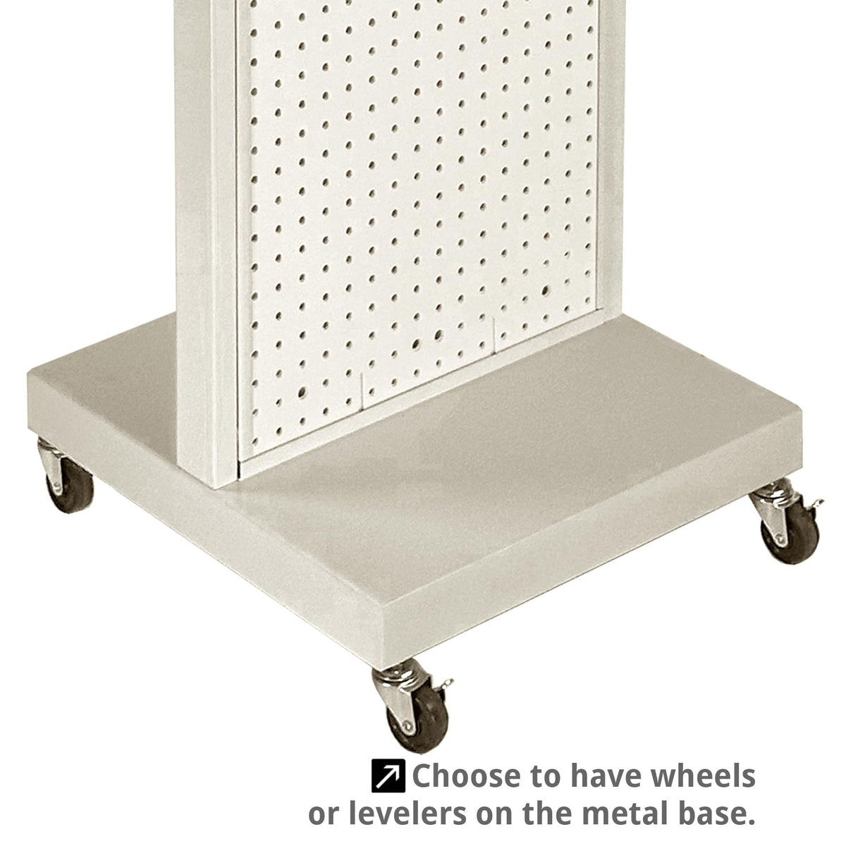 Pro Series Two-Sided Pegboard Floor Display by Azar Displays – Plastic, Black, Model 700800-BLK