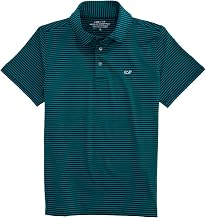 vineyard vines Boys' Bradley Stripe Sankaty Performance Polo