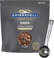 Ghirardelli Dark Premium Coating Wafers, 5 lb with Stamped Barista Spoon