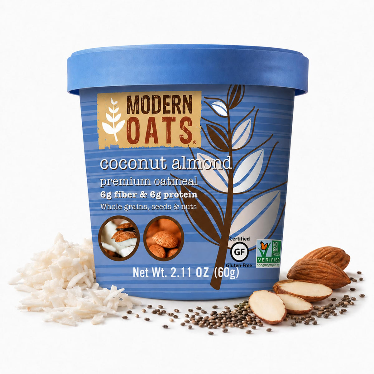 Modern Oats Coconut Almond / 2.11 Ounce (Pack of 12) / 1 Breakfast Foods
