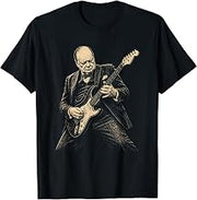 Winston Churchill Playing Guitar Rocker Humor Vintage T-Shirt