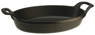 Cast Iron Oval Roasting Dish by STAUB – オーバル37cm, 2.2 liters, Cast Iron, Black, Model 1003788