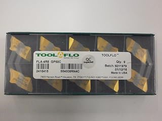 10pc) ToolFlo FLA 4R8 GP50 Top Notch Carbide Acme Threading Inserts NA 4R8 GP50C Tool Flo