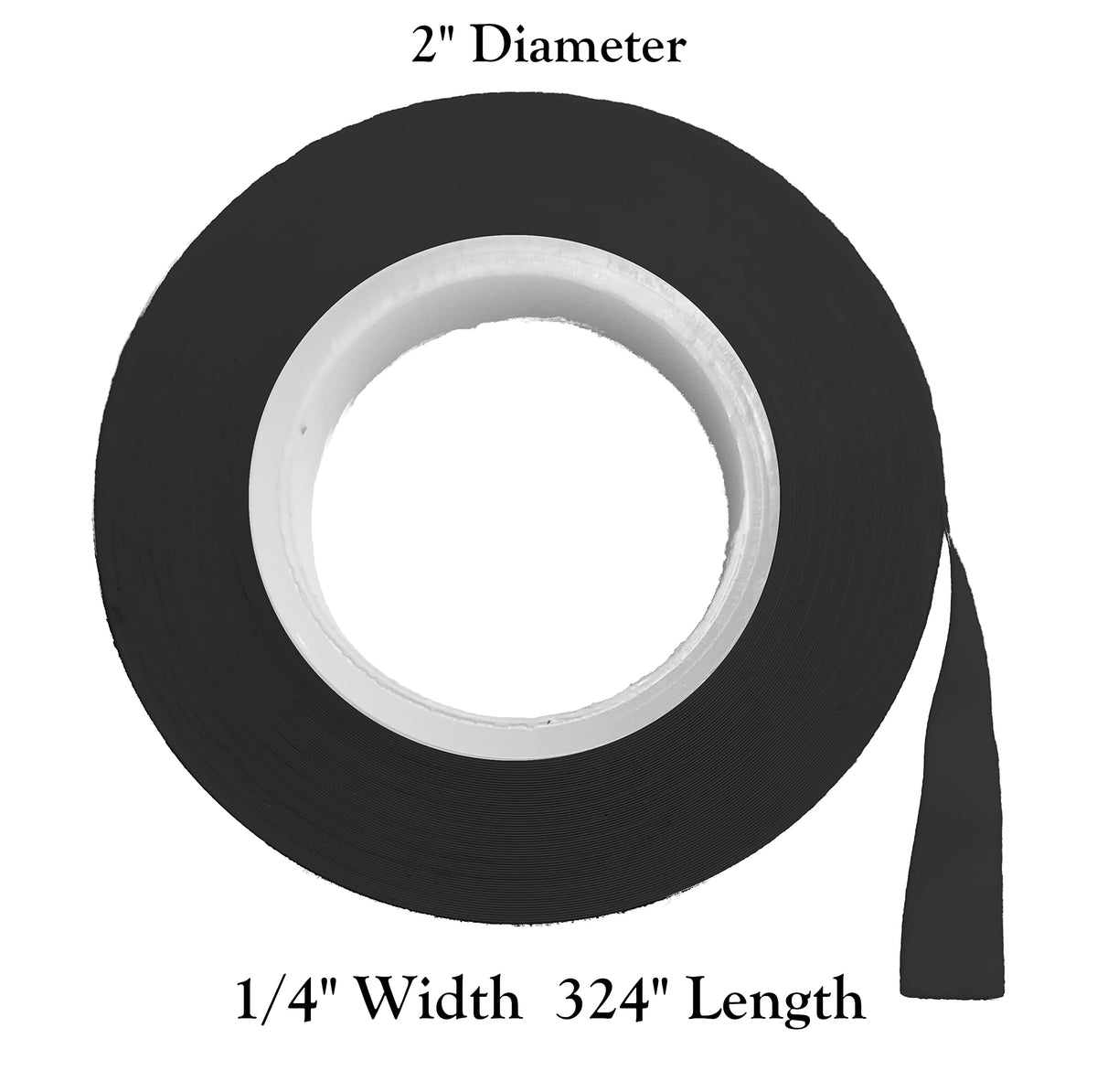 Magna Visual Vinyl Chart Tape 1/4" Width 324" Length Black by MV Magna Visual – 1/4" Width, Vinyl, Black, Model CT8-B