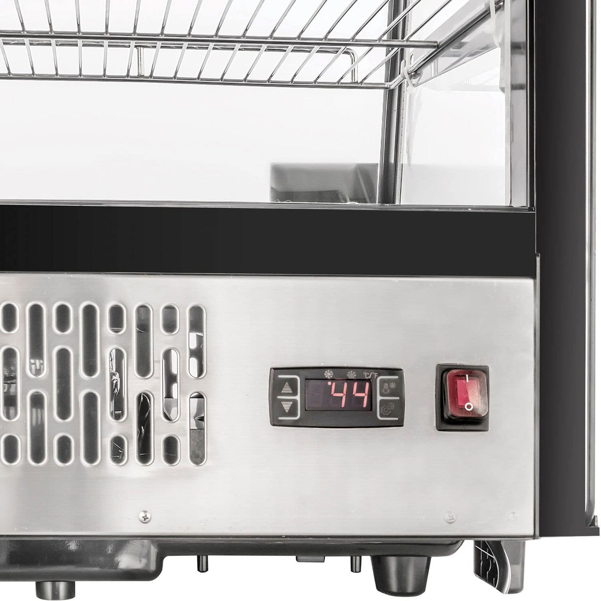 Nexel Commercial Refrigerated Countertop Display Case by Global Industrial – 22.4"L x 34.6"W x 27"H, 4.8 cubic_feet, Stainless Steel, Model CW-160