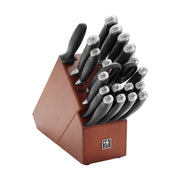 Elan 21-pc Knife Block Set by HENCKELS – 21-pc, Stainless Steel, Brown, Pack of 21, Model 19770-021