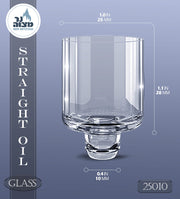 Ner Mitzvah Glass Oil Cups for Menorah, Size 10, Clear, 9 Pack