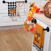 Arkeny Pumpkin Fall Kitchen Towels, 18x26 Inch, Set of 4