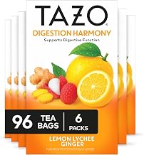 TAZO Digestion Harmony Lemon Lychee Ginger Herbal Tea Bags - 16ct (6-Pack)